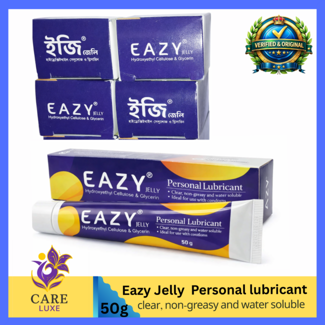 Eazy Jelly Personal Lubricant 50g – Water Based Clear Lubricant Eazy Jelly Personal Lubricant 50g water based clear non greasy lubricant ideal for condom use in Bangladesh