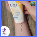 CeraVe tinted sunscreen texture applied on skin showing smooth blend